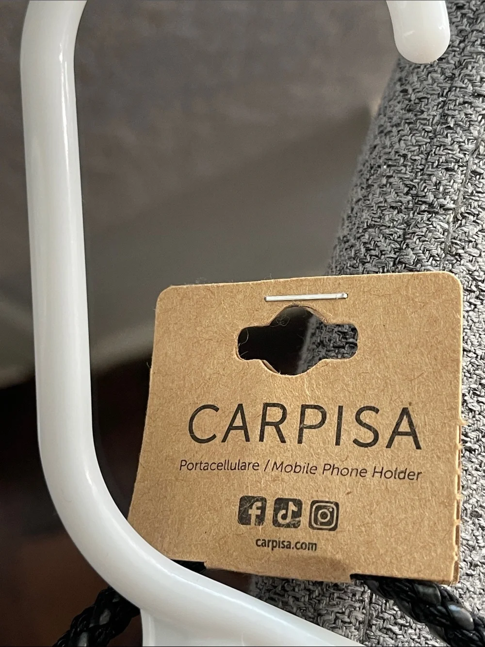 Carpisa Black Braided Rope Strap - Mobile Phone Holder